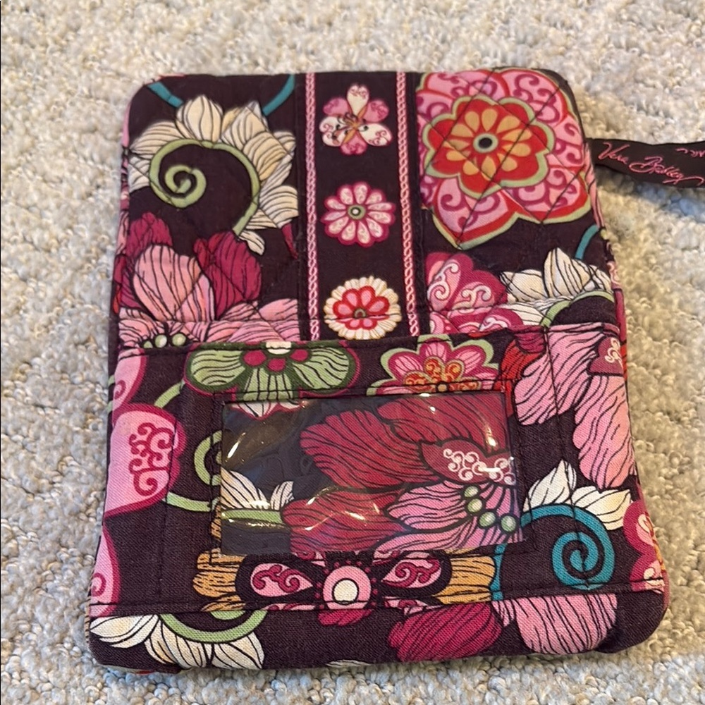 Vera Bradley $$ Pink/Red/Brown Wallet, coin purse, and curling iron cover. EUC - Picture 6 of 14